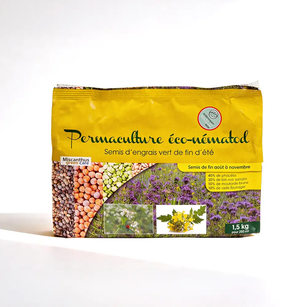 Semis d’Engrais Vert de Fin d’Été – Permaculture Eco-Nematod® (Sac de 1,5kg) Semis d’Engrais Vert de Fin d’Été – Permaculture Eco-Nematod® (Sac de 1,5kg)