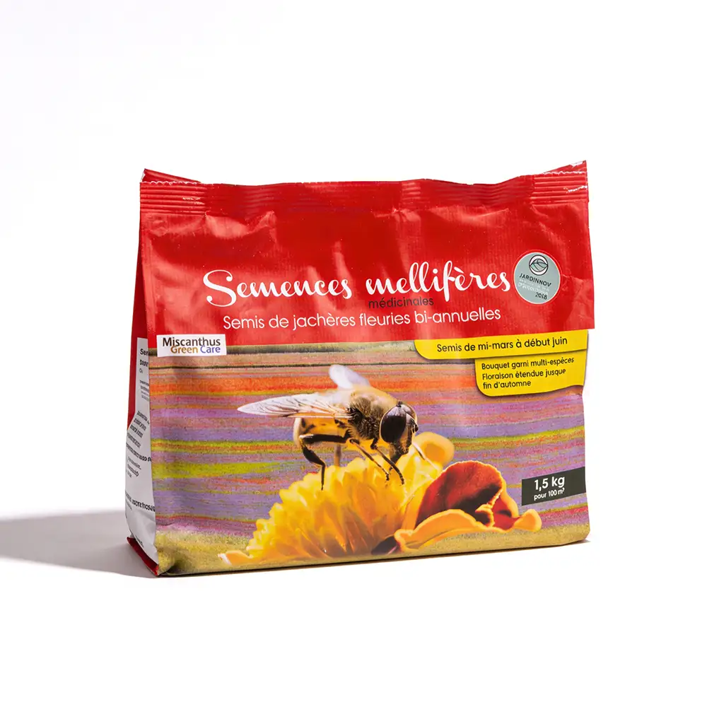 Semis de Jachères Fleuries Bi-annuelles – Semences Mellifères® (Sac de 1,5kg) Semis de Jachères Fleuries Bi-annuelles – Semences Mellifères® (Sac de 1,5kg)