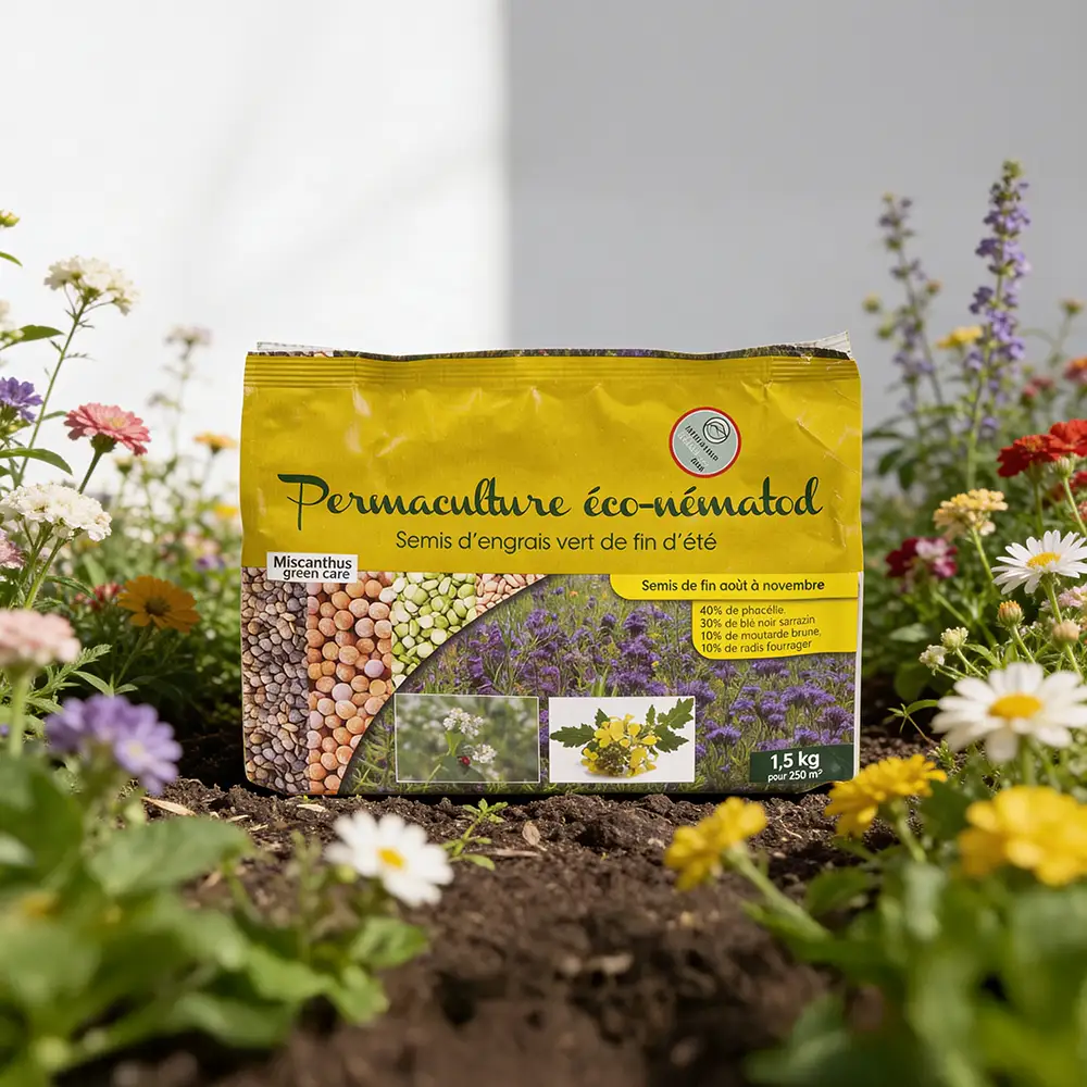 Semis d’Engrais Vert de Fin d’Été – Permaculture Eco-Nematod® (Sac de 1,5kg) Semis d’Engrais Vert de Fin d’Été – Permaculture Eco-Nematod® (Sac de 1,5kg)