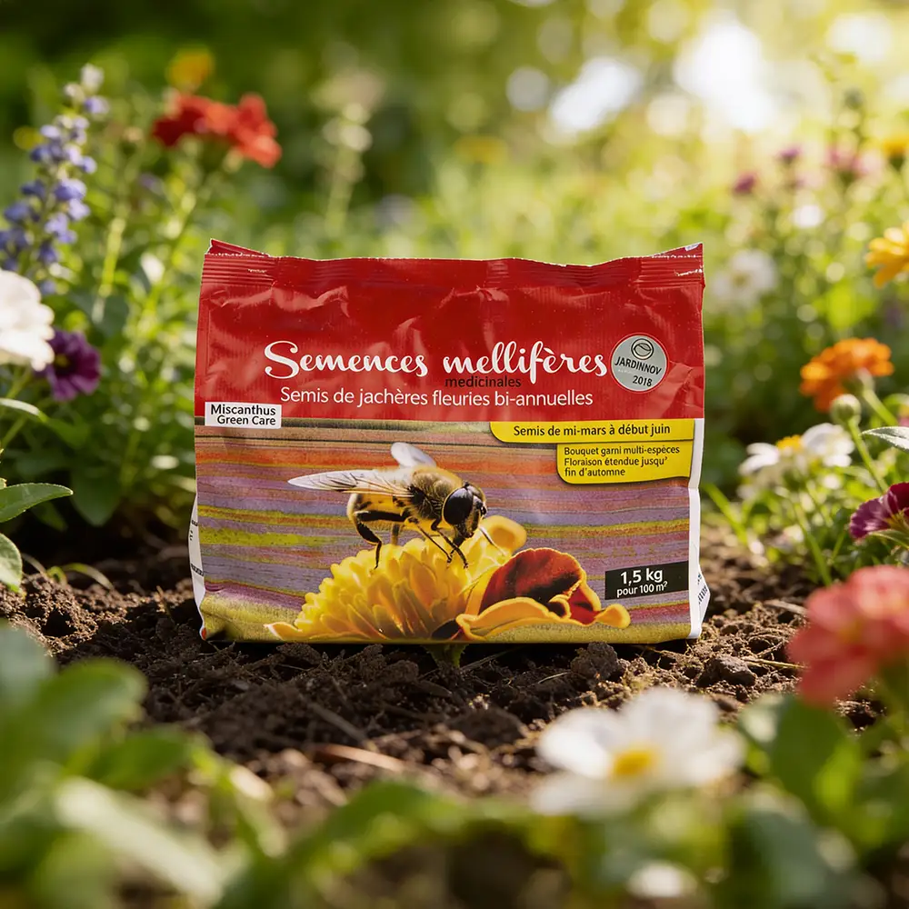 Semis de Jachères Fleuries Bi-annuelles – Semences Mellifères® (Sac de 1,5kg) Semis de Jachères Fleuries Bi-annuelles – Semences Mellifères® (Sac de 1,5kg)